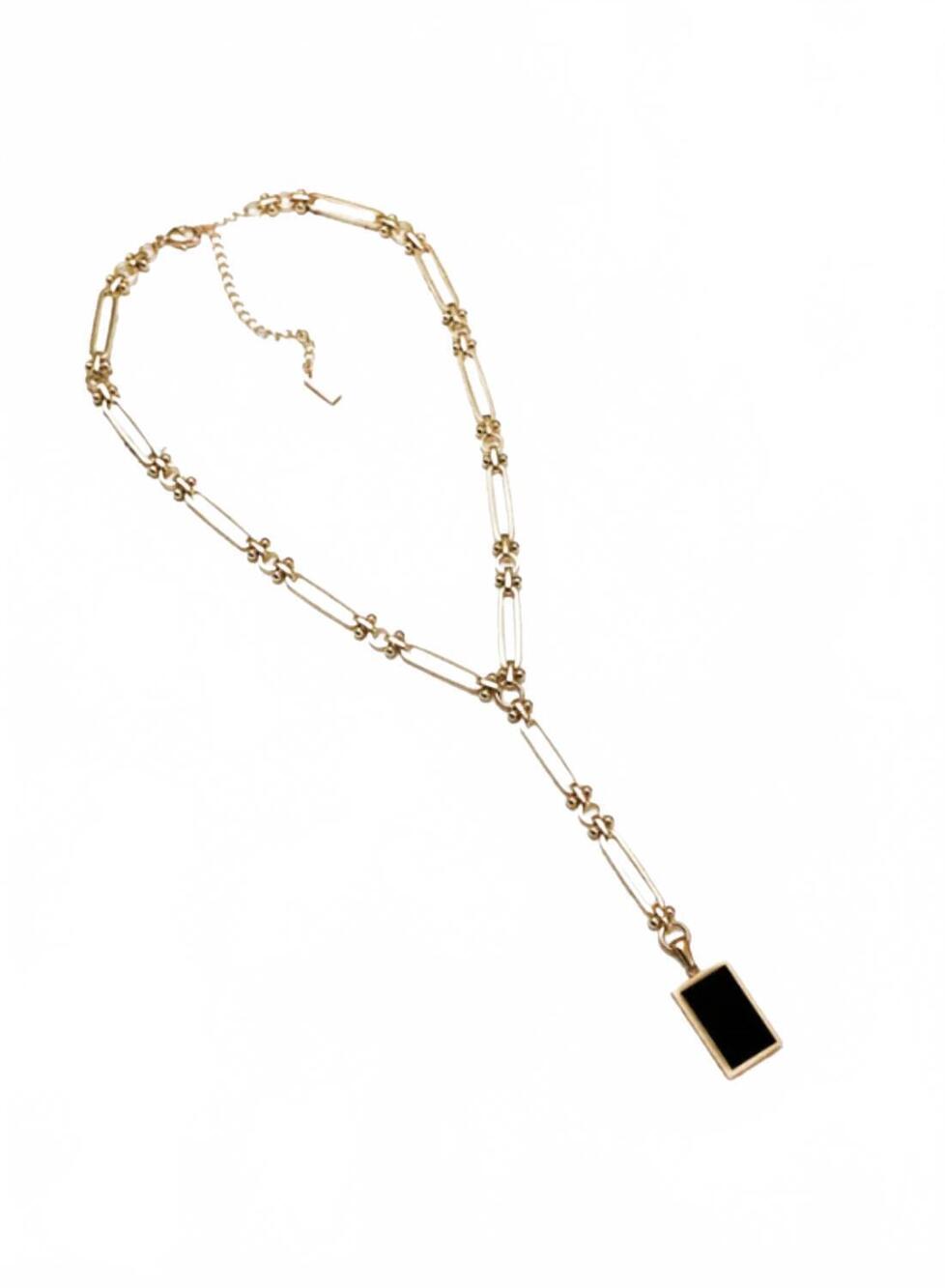 NEW ADRIANA PAPPAS women's luna lariat in black/gold